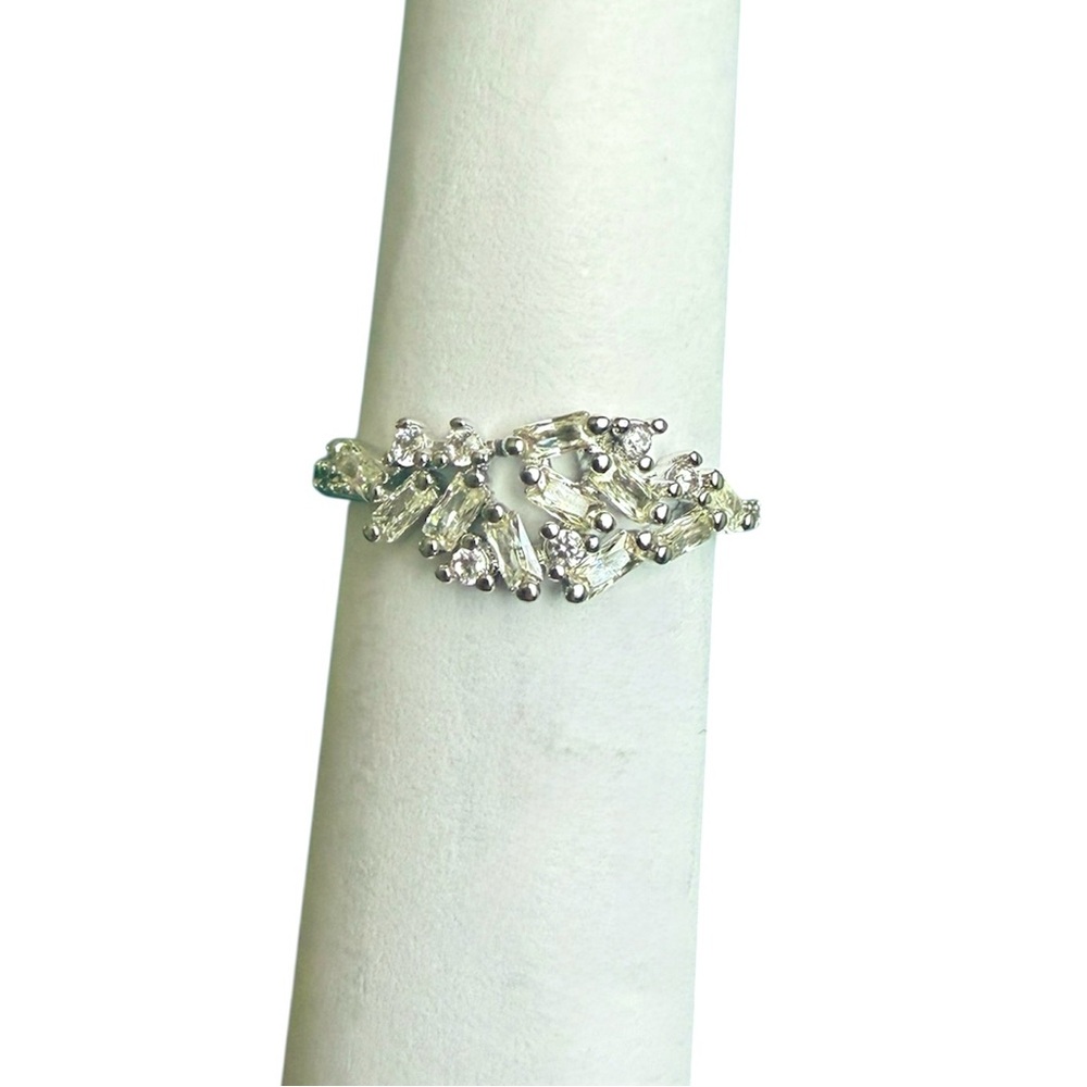 Bomb Party “Scattered Jewels” Lemon Cubic Zirconia Rhodium - RBP5951 - size 7